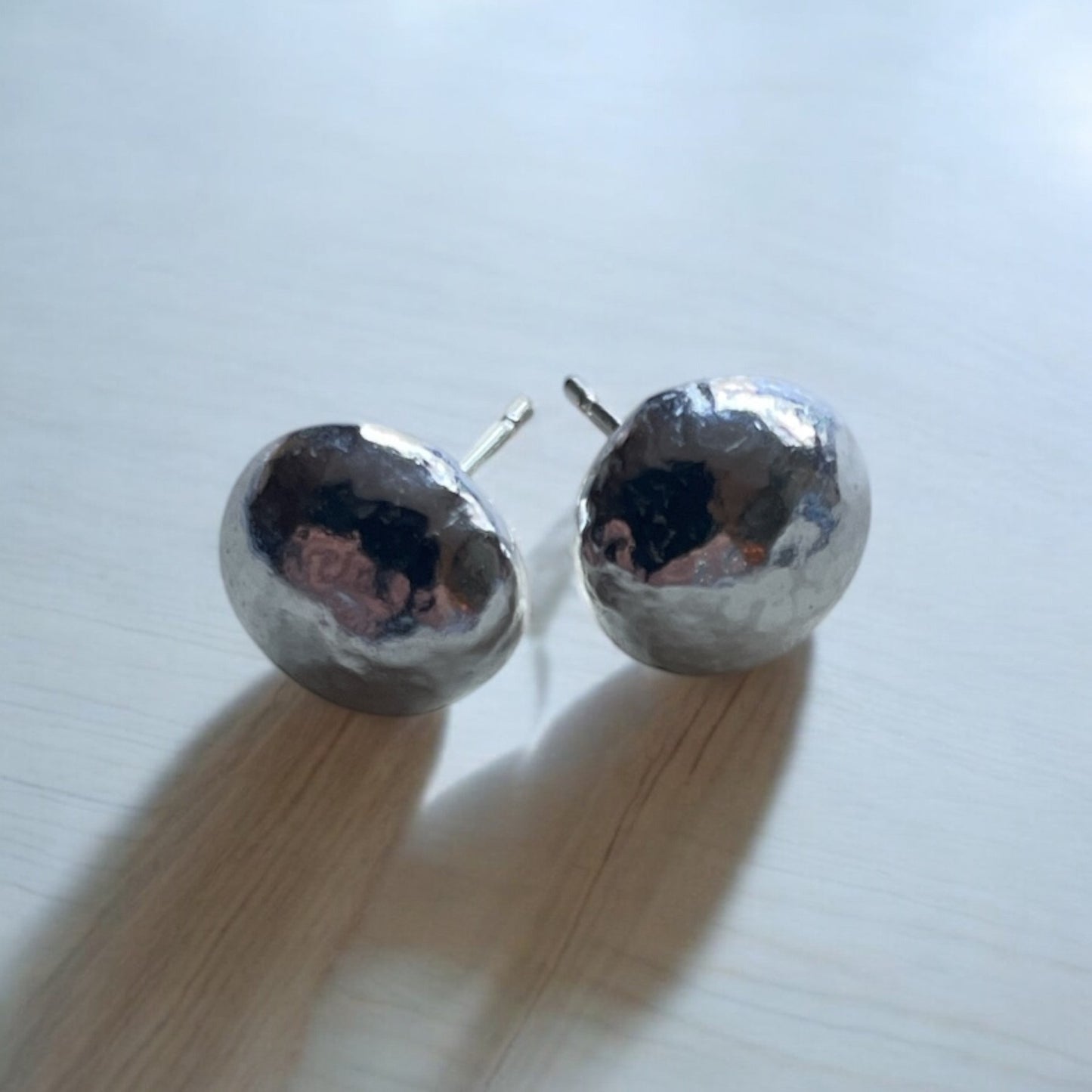 Pebble stud earrings