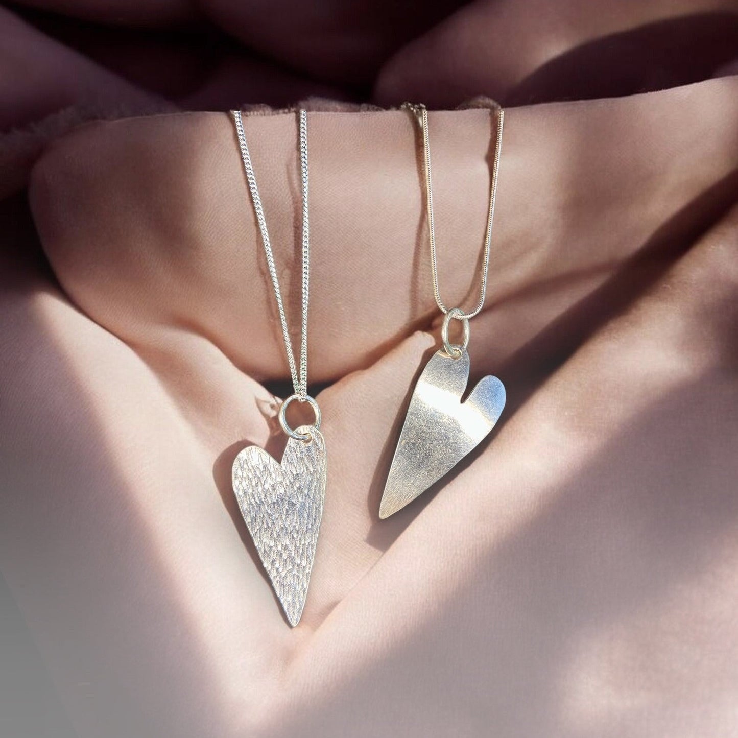 Silver heart necklace