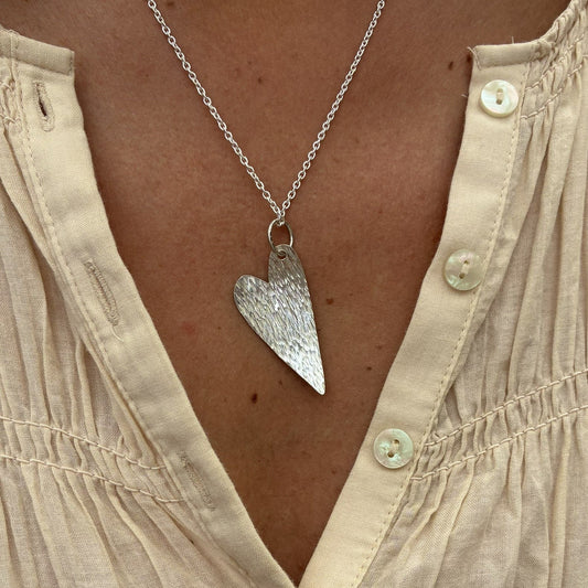 Silver heart necklace