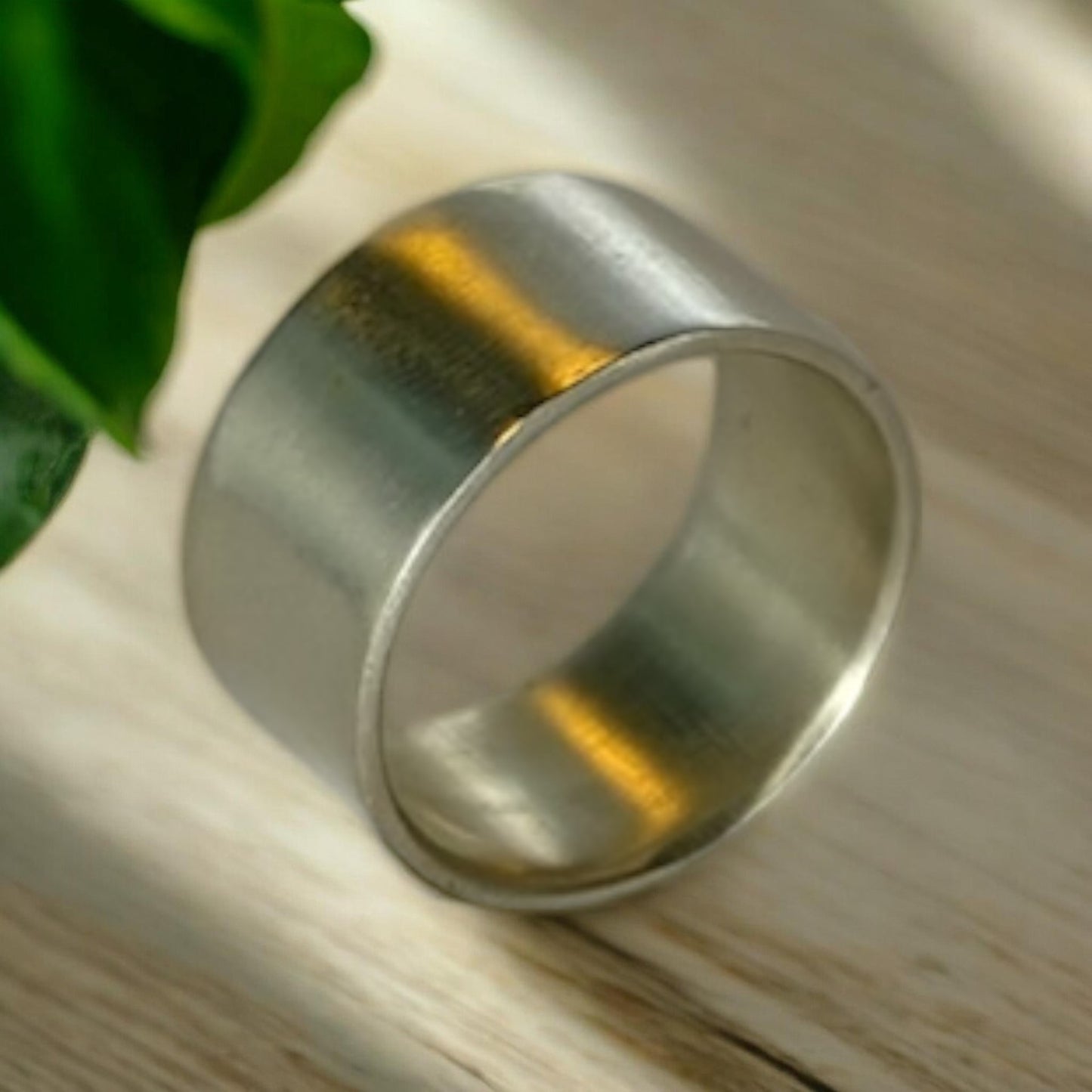 Wide Silver Band- Satin or Polished
